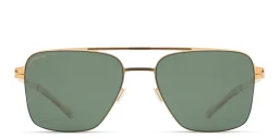 Shop MYKITA Bernie Aviator Sunglasses in Gold online.