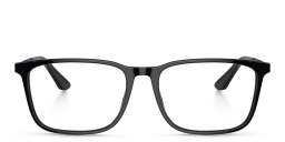 تسوق نظارات طبية مستطيلة واسعة جورجو أرماني بلون أسود أونلاين.