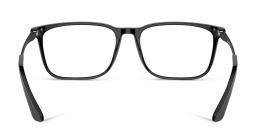 Shop GIORGIO ARMANI Wide Rectangle Eyeglasses in Black online.