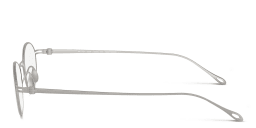 Shop GIORGIO ARMANI Double Dutch Oval Eyeglasses in Matte Silver online.