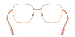 Shop BURBERRY Logo Irregular Eyeglasses in Rose Gold online.