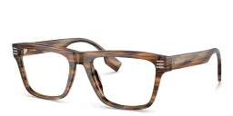 Shop BURBERRY Wide Square Eyeglasses in Brown online.