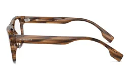Shop BURBERRY Wide Square Eyeglasses in Brown online.