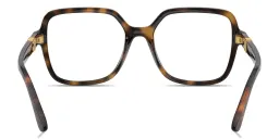 Shop Dolce & Gabbana DG Oversized Square Eyeglasses in Havana online.