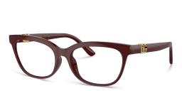 Shop Dolce & Gabbana Butterfly Eyeglasses in Bordeaux online.