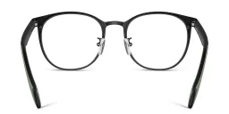 Shop Emporio Armani Panthos Eyeglasses in Matte Black online.
