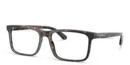 Shop Emporio Armani Wide Pillow Eyeglasses in Havana online.