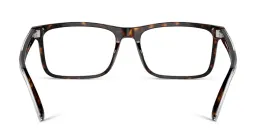 Shop Emporio Armani Wide Pillow Eyeglasses in Havana online.