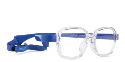 Shop Mira Flex Kids Rectangle Eyeglasses in Clear online.