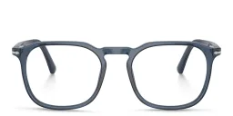 Shop PERSOL Unisex Panthos Eyeglasses in Transparent Blue online.
