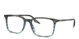 Shop Ray-Ban Unisex Wide Rectangle Eyeglasses in Grey online.