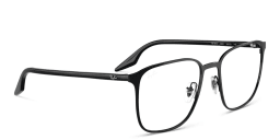 Shop Ray-Ban Unisex Square Eyeglasses in Black online.