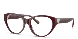 Shop TIFFANY Cat-Eye Eyeglasses in Burgundy online.