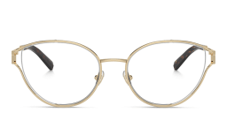 Shop TIFFANY Oval Eyeglasses in Pale Gold online.