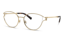 Shop TIFFANY Oval Eyeglasses in Pale Gold online.