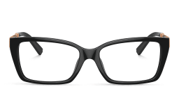 Shop TIFFANY Rectangle Eyeglasses in Black online.