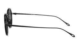 Shop GIORGIO ARMANI Unisex Round Sunglasses in Shiny Black online.