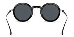 Shop GIORGIO ARMANI Unisex Round Sunglasses in Shiny Black online.