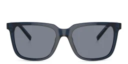 Shop GIORGIO ARMANI Pillow Sunglasses in Transparent Blue online.