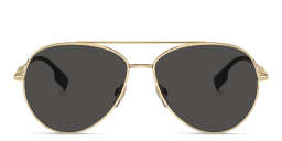 Shop BURBERRY Pilot Sunglasses in Light Gold online.