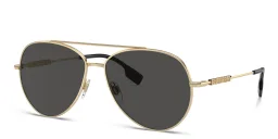 Shop BURBERRY Pilot Sunglasses in Light Gold online.