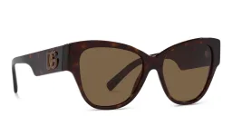 Shop Dolce & Gabbana Butterfly Sunglasses in Havana online.