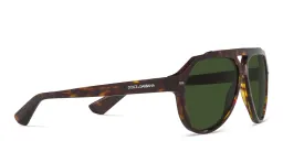 Shop Dolce & Gabbana Pilot Sunglasses in Havana online.