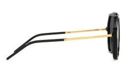 تسوق نظارات شمسية أفياتور كبيرة دولتشي آند غابانا بلون أسود أونلاين.