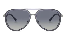Shop Emporio Armani Pilot Sunglasses in Blue online.
