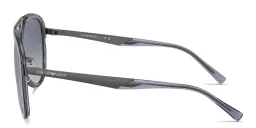 Shop Emporio Armani Pilot Sunglasses in Blue online.
