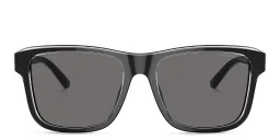 Shop Emporio Armani Pillow Sunglasses in Black online.