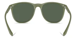 Shop Emporio Armani Logo Round Sunglasses in Green online.