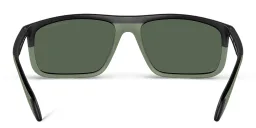 Shop Emporio Armani Pilot Sunglasses in Matte Black online.