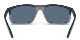 Shop Emporio Armani Pilot Sunglasses in Matte Blue/Rubber Grey online.