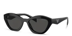 Shop PRADA Butterfly Sunglasses in Black online.