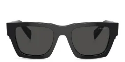 Shop PRADA Logo Pillow Sunglasses in Black online.