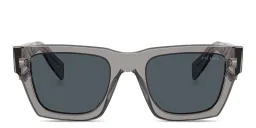 Shop PRADA Logo Pillow Sunglasses in Transparent Dark Grey online.
