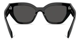 Shop PRADA Logo Lettering Butterfly Sunglasses in Black online.