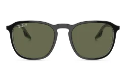 Shop Ray-Ban Embossed Logo Unisex Square Sunglasses in Black online.