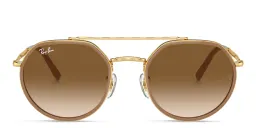 Shop Ray-Ban Unisex Irregular Sunglasses in Gold online.