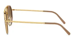 Shop Ray-Ban Unisex Irregular Sunglasses in Gold online.