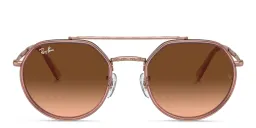 Shop Ray-Ban Unisex Irregular Sunglasses in Copper online.