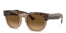 Shop Ray-Ban Mega Hawkeye Unisex Square Sunglasses in Brown online.