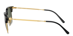 Shop Ray-Ban Junior New Clubmaster Kids Irregular Sunglasses in Black online.