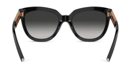 Shop TIFFANY T Motif Cat-Eye Sunglasses in Black online.