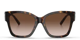 Shop TIFFANY Oversized Square Sunglasses in Havana online.