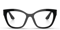 Shop MIU MIU Square Eyeglasses in Black online.