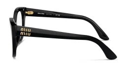 Shop MIU MIU Square Eyeglasses in Black online.