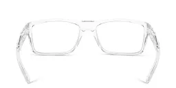 Shop Oakley Wide Rectangle Eyeglasses in Polished Clear online.