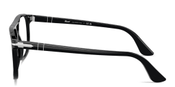 Shop PERSOL Greta Unisex Aviator Eyeglasses in Black online.